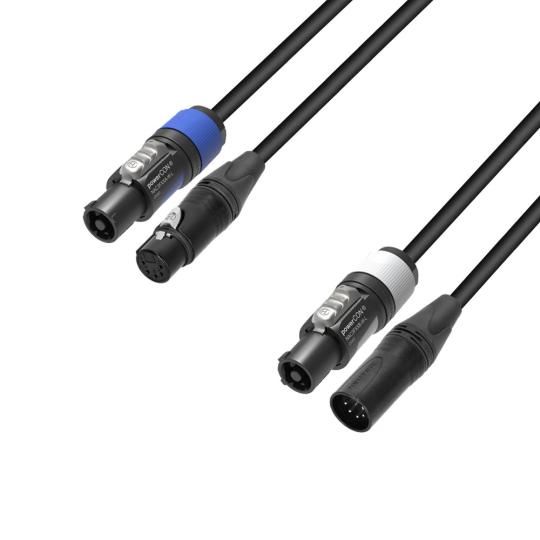 Hybridkabel Netz- & DMX Neutrik powerCON® & 5-Pol XLR | 10 m Adam Hall Cables 8101 PSDT5 1000 N 