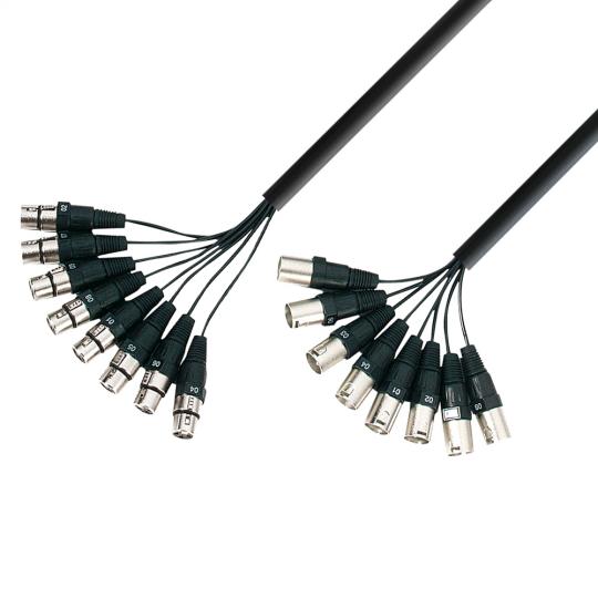 Adam Hall K3 L8 MF 0300 - Multicore Kabel 8 x XLR male auf 8 x XLR female 3 m 