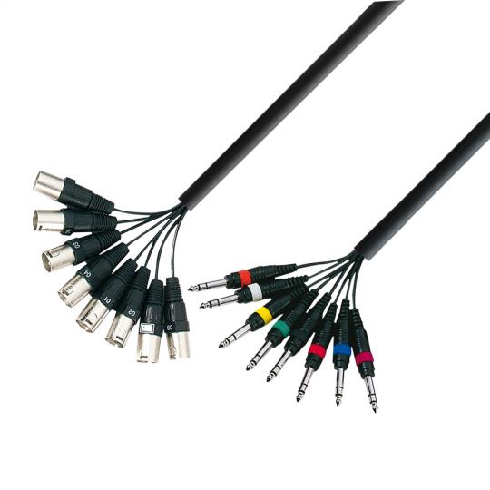 Studio Loom Kabel 8 x XLR Male auf 8 x Klinke TRS | 5 m Adam Hall Cables 3
