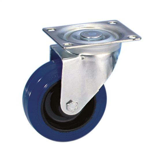 Guitel 37023 - Lenkrolle 100 mm mit blauem Rad 