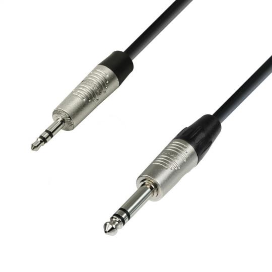 REAN 6,3 mm Jack Stereo - 3,5 Jack Stereo 1,5 m Adam Hall Cables 4 STAR BVW 0150 