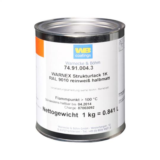 Warnex 0131 WHI - Strukturlack weiß 1 kg 